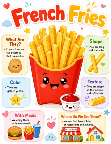 French Fries I Preschool I Infographic