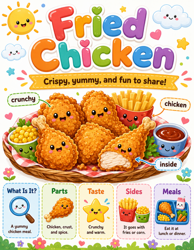 Fried Chicken I Preschool I Infographic