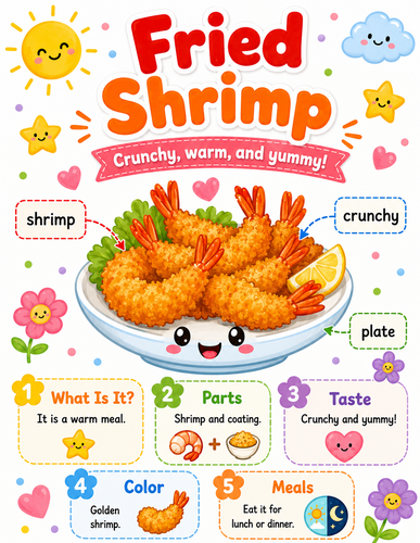 Fried Shrimp I Preschool I Infographic