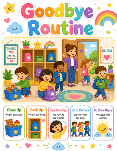 Goodbye Routine I Preschool I Infographic