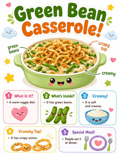 Green Bean Casserole I Preschool I Infographic