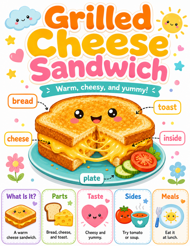 Grilled Cheese Sandwich I Preschool I Infographic