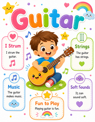 Guitar I Preschool I Infographic