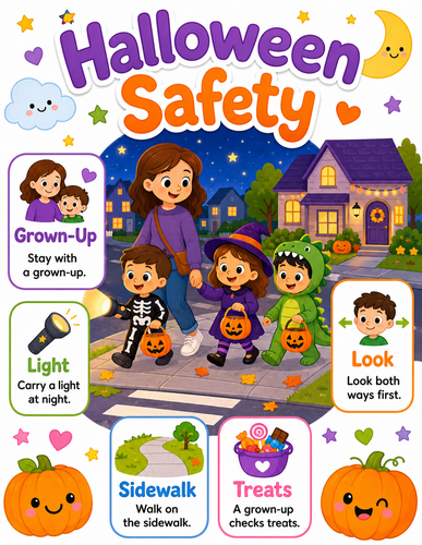 Halloween Safety I Preschool I Infographic