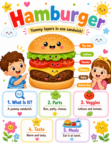 Hamburger I Preschool I Infographic