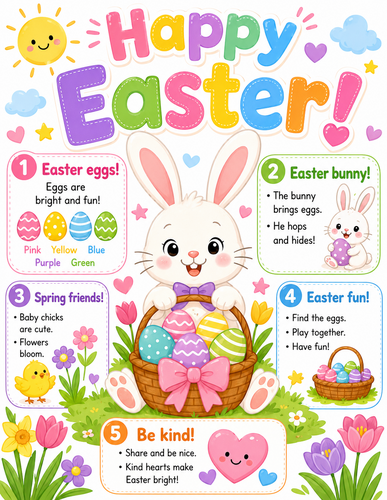Happy Easter I Preschool I Infographic