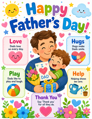 Happy Father's Day I Preschool I Infographic