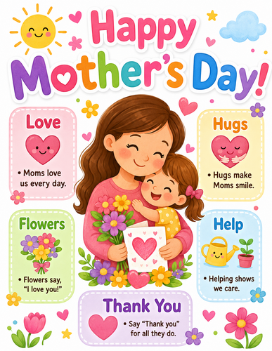 Happy Mother's Day I Preschool I Infographic