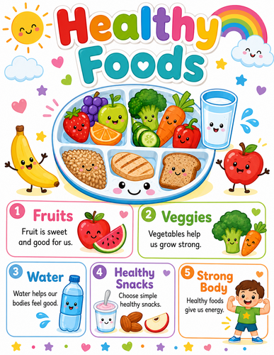 Healthy Foods I Preschool I Infographic