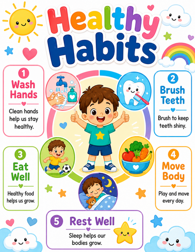 Healthy Habits I Preschool I Infographic