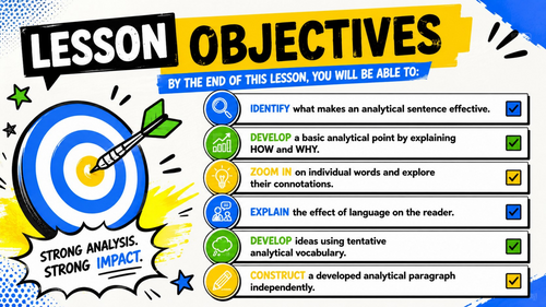 Developing Analytical Sentences | GCSE English Language | Language Analysis | Grade 4–6+