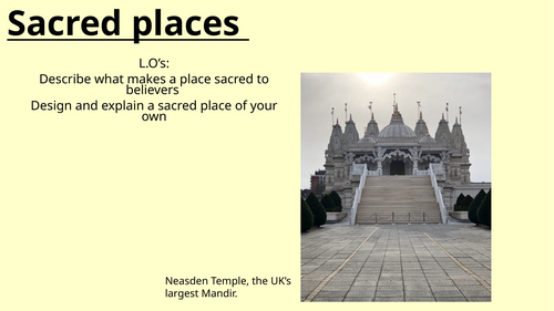 'sacred places' lesson KS3 RS/PRE
