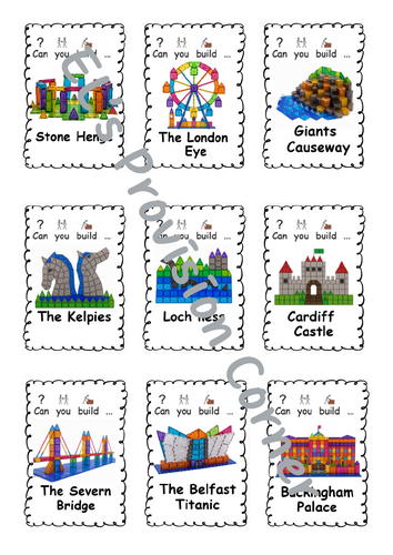 Magnetic tiles- UK landmarks construction- EYFS- Year 1- continuous provision
