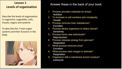 Edexcel IGCSE Biology 9–1 2a–b: Levels of Organisation, Cells & Magnification  6 Complete Lessons