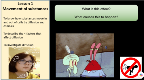Edexcel IGCSE Biology 9–1: Topic 2d Movement of Substances  8  lessons (80+ slides)