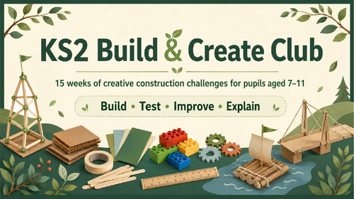 KS2 Build & Create Club – 15 Weeks of Hands-On STEM Construction Challenges