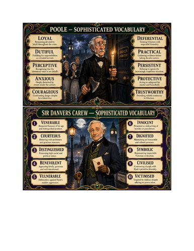 DR JEKYLL AND MR HYDE - REVISION FLASHCARDS