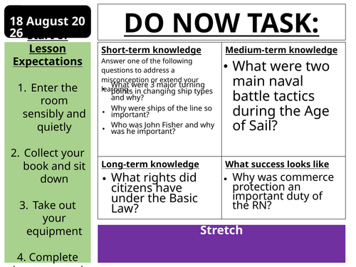 Paper 3 British Empire - Royal Navy, Commerce Protection (Edexcel A-Level History)