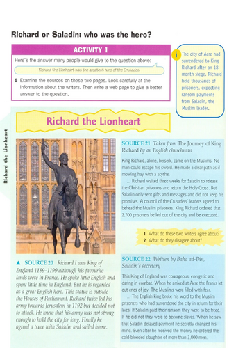 Unit 3: Extra Lesson: How do we remember Richard the Lionheart and Saladin?