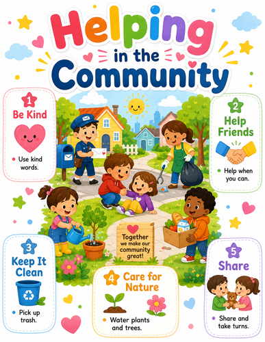 Helping in the Community I Preschool I Infographic