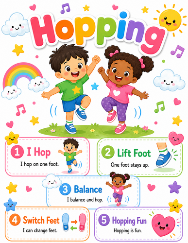 Hopping I Preschool I Infographic