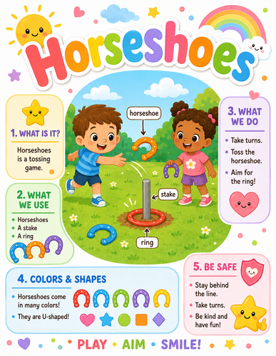 Horseshoes I Preschool I Infographic