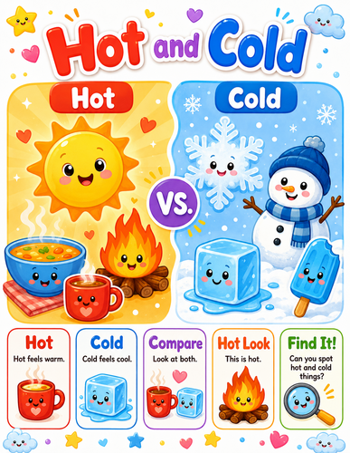 Hot and Cold I Preschool I Infographic
