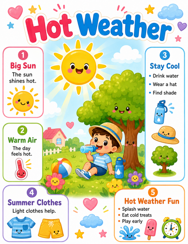 Hot Weather I Preschool I Infographic