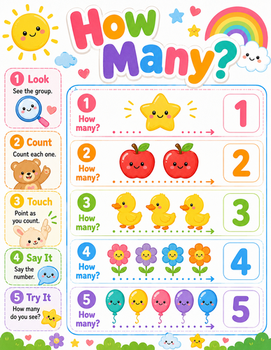 How Many I Preschool I Infographic