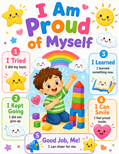 I Am Proud of Myself I Preschool I Infographic