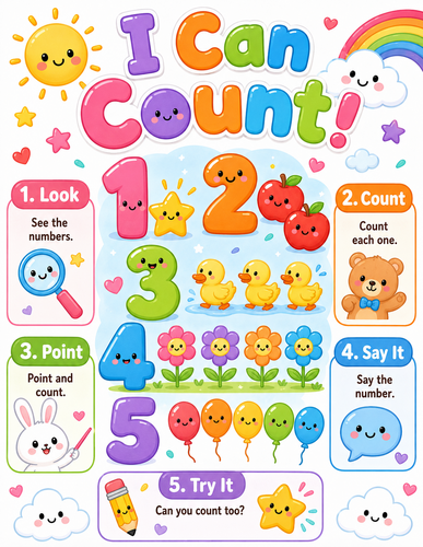 I Can Count I Preschool I Infographic