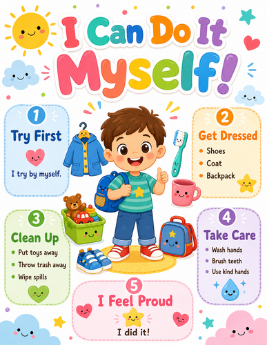 I Can Do It Myself I Preschool I Infographic