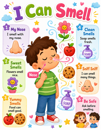 I Can Smell I Preschool I Infographic