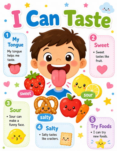 I Can Taste I Preschool I Infographic