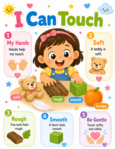 I Can Touch I Preschool I Infographic