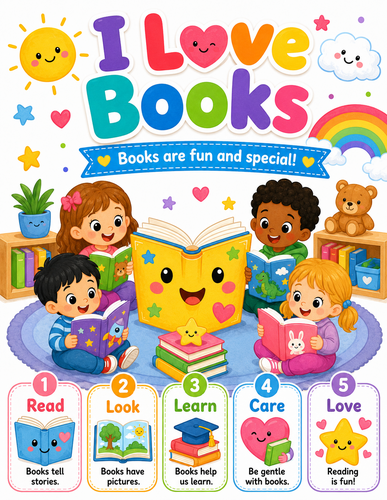 I Love Books I Preschool I Infographic