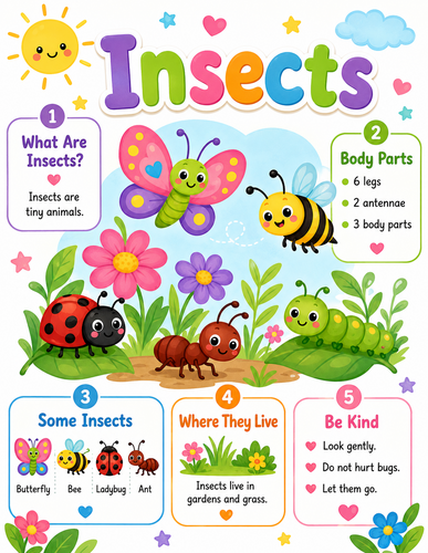 Insects I Preschool I Infographic