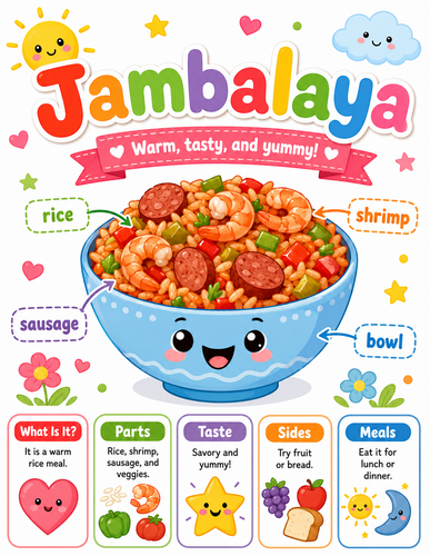 Jambalaya I Preschool I Infographic