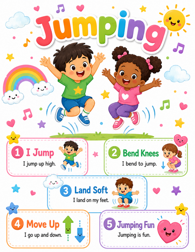 Jumping I Preschool I Infographic