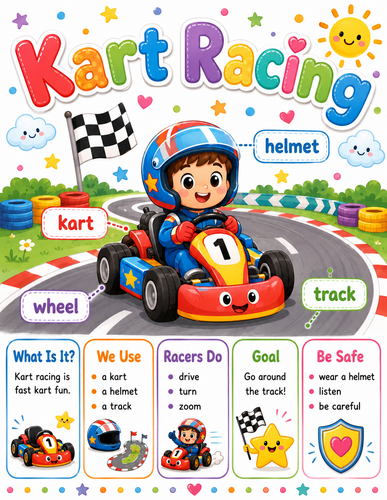 Kart Racing I Preschool I Infographic