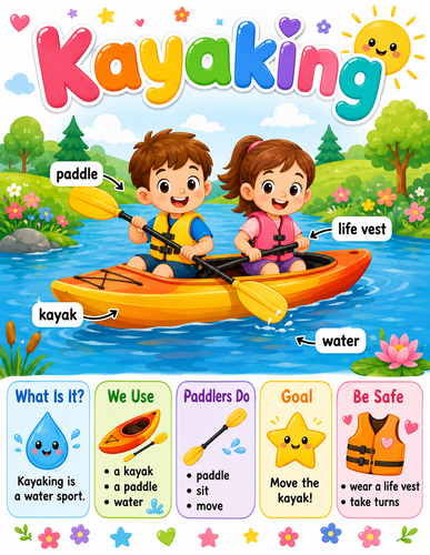 Kayaking I Preschool I Infographic
