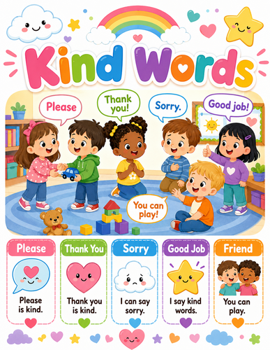 Kind Words I Preschool I Infographic