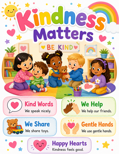 Kindness Matters I Preschool I Infographic