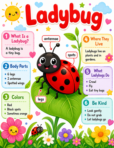 Ladybug I Preschool I Infographic