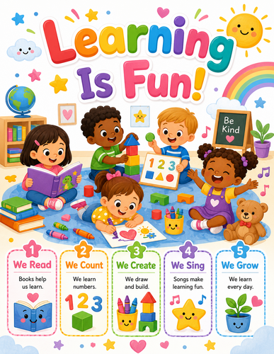 Learning Is Fun I Preschool I Infographic