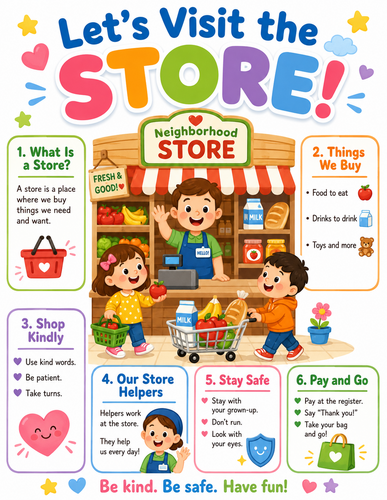 Let's Visit the Store I Preschool I Infographic
