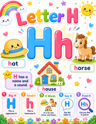 Letter H I Preschool I Infographic