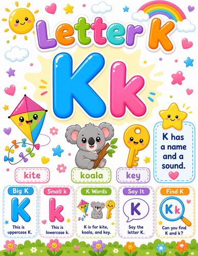 Letter K I Preschool I Infographic