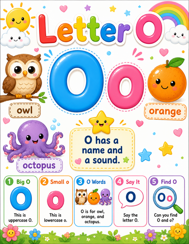 Letter O I Preschool I Infographic