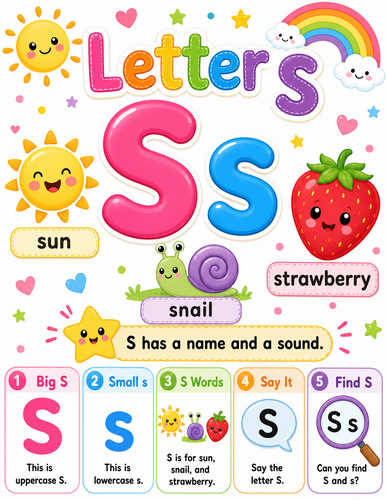 Letter S I Preschool I Infographic